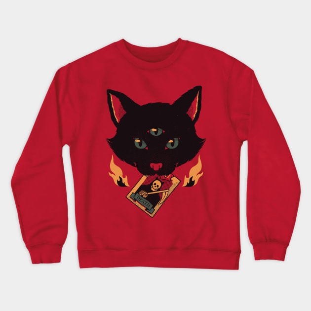 Cat Tarot Death by Tobe Fonseca Crewneck Sweatshirt by Tobe_Fonseca